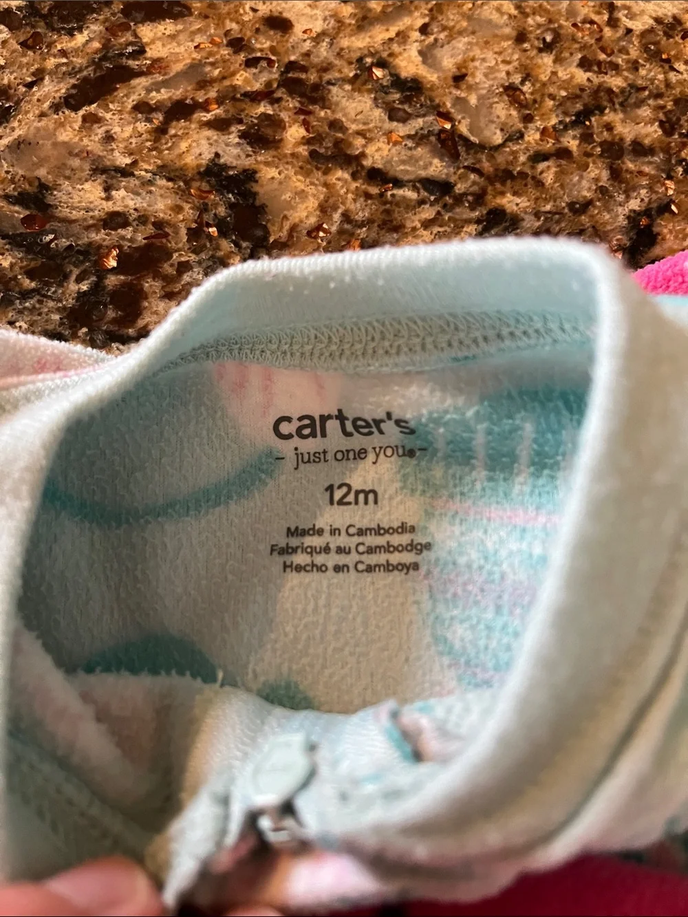 Carter’s Girl’s Fleece Footed Sleeper Pajamas Lot, 12 Months